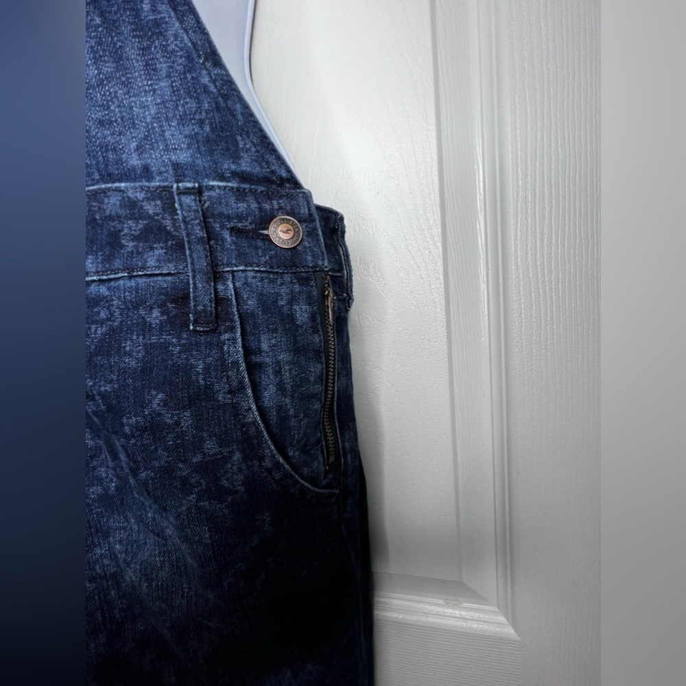 Hollister Women’s Small Dark Denim Blue Jeans Overalls Jumper S - Picture 12 of 14